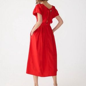J. Crew Cecily Red (Cotton Poplin) Dress Size 14 NWT